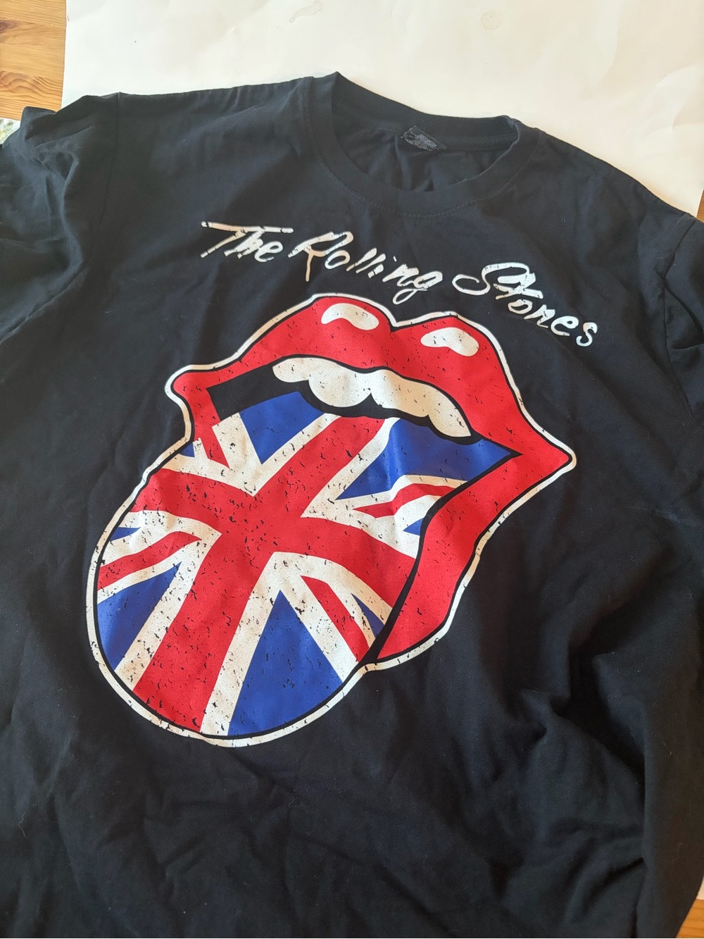 The Rolling Stones Unisex T-Shirt: Vintage British Tongue Size XL